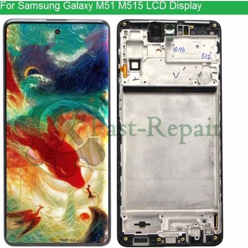 6.7'' Original For Samsung Galaxy M51 M515 LCD Display Touch Screen Digitizer Assembly For Samsung M515F SM-M515F/DSN LCD