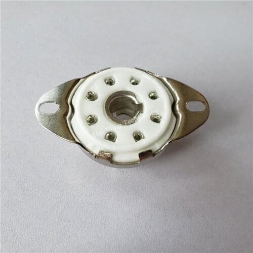 7pcs ceramic tube socket GZC8-Y-8 8 pin silver tube holder seat tube socket for 5B254 4P1S amplifier