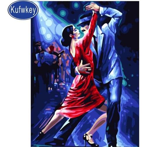 Full square round Drills 5D DIY Diamond Painting dancing men and woman Diamond Embroidery Cross Stitch Rhinestone Restaurant art