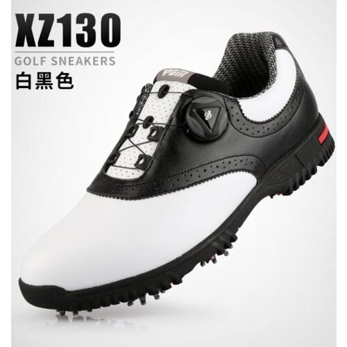 Breathable PGM MenS Golf Shoes Mesh Microfiber Sports Shoes Spikes Autumn Winter Waterproof Non-Slip Sports Shoes Casual Shoes