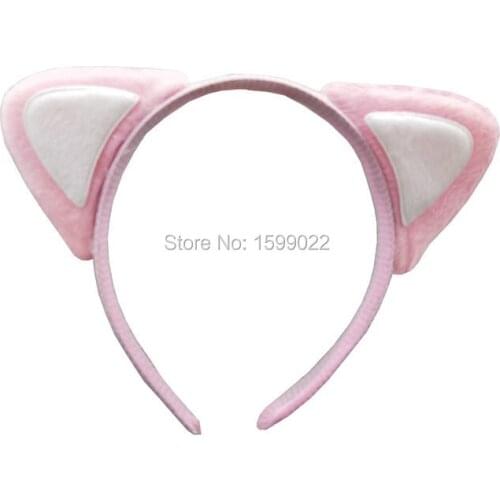 Creative Fox Ears Headband Birthday Anime Cat Ear Hair Band Women Adult Girls Children Halloween Head Dress Show Moe Pink Blue