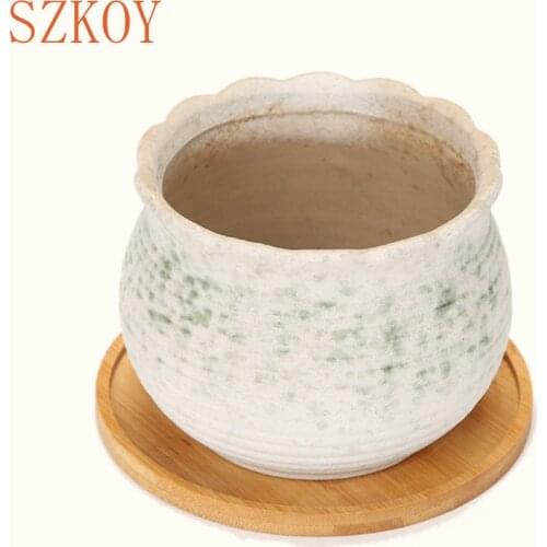 Round Shape Bamboo Wood Saucer Plant Tray Mini Plant Flower Pot Stand Favor Succulent Pot Tray Simple Elegant Design Home Decor