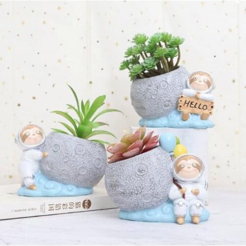 Cute Sloth Animal Succulent Flower Pot Creative Home Gardening Plants Flowerpot Potted Flowerpots Ornament Home Decoration