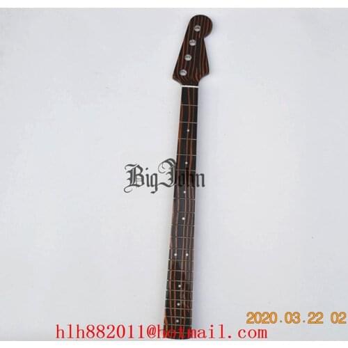 New 4 Strings Electric Bass Guitar 20 Fret Neck,Zebra Wood Electric Bass Neck BJ-222