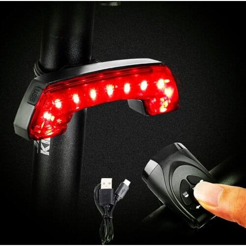 New Cycling Light Bicycle Taillight Bike Light Cycling LED Wireless Bicycle Alarm Bell Anti-theft Remote Control Turn Signal