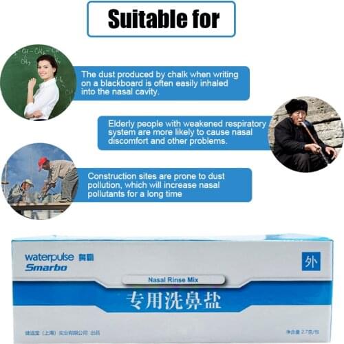 Original Waterpulse Nasal Rinse Mix Wash Nasal Salt for Cleans Moistens & Protects The Nose 2.7g/Bag
