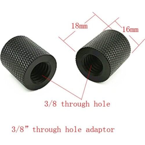 2pcs new design 3/8"-16 female to 3/8"-16 female adaptor, 3/8 through hole adaptor for tripod and camera and quick release plate