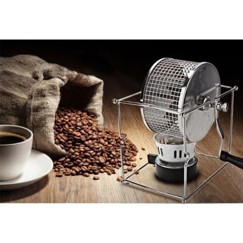 Protable Manual Handy Coffee Bean Roaster Set Stainless Steel Mill Hand Crank for Home Travel Camping Adjustable Multifunction