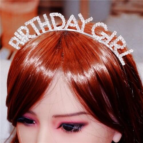 Korea New Style Long Tassel Rhinestone BIRTHDAR Headband for Women Fashion HairClip Wedding Hair Accessories Jewelry Gift