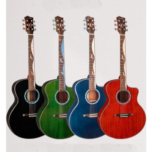 Factory Direct 41 Inch Acoustic Guitar Concert Rosewood Mahogany Folk Guitar Light Veneer Guitarra Beginner Gift AGT243