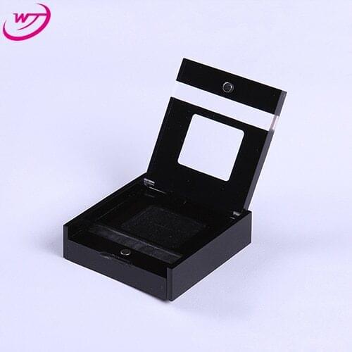 Luxury Loose Diamond Display Boxes Cases Black Acrylic Square Clamshell Wedding Beads Jewellery Storage Showing Container Casket