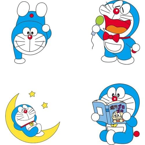 Three Ratels QC436 The most complete doraemon funny Wall Decal Studyroom Home Decor car sticker laptop decoration