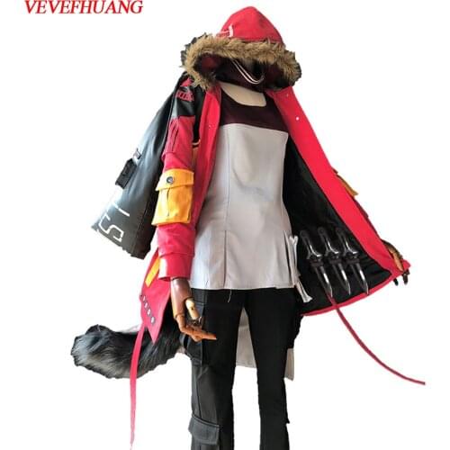 VEVEFHUANG Kосплей Arknights Projekt Red RHODES ISLAND Battle Suit Lovely Uniform Cosplay Costume Halloween Outfit Xmas Christma