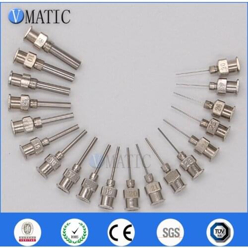 High Precision All Metal Blunt Stainless Steel 12PCS Glue Syringe Tips Dispensing Needle 1/2 Inch