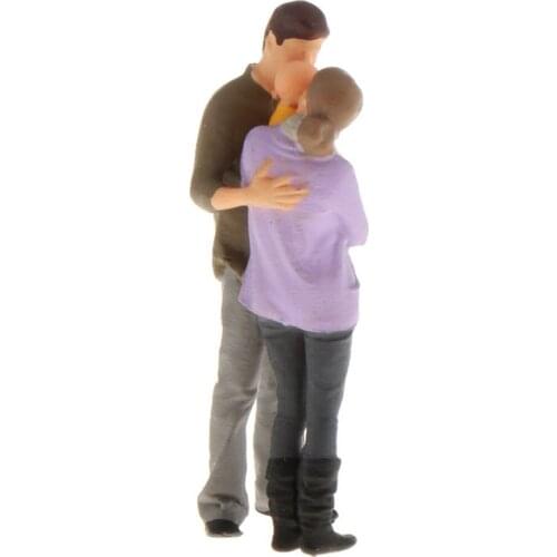 1/64 Painted A Happy Family Figure Scenerio Model Tiny People Figurine Home Desk Decoration