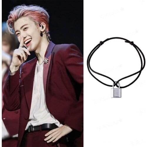 KPOP 1PCS NCT DREAM JAEMIN LUCAS Bracelet Jewelry Lock Rope Adjustable Fans Collection Couple Gifts a65