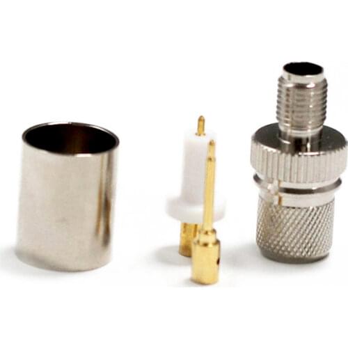 1PC new RP-SMA female jack RF coaxial cable connector crimping RG8, RG213, LMR400 straight nickel-plated adapter
