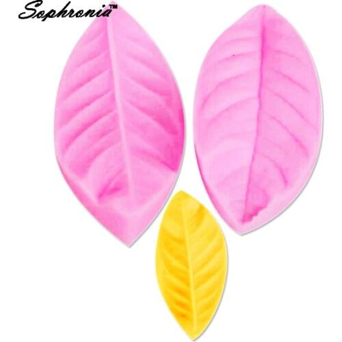 10pcs/set Flower 3D Leaf Petal Silicone Mold Fondant Cake Decorating Confectionery Baking Tools Cake Tools m449,7.8*3.9*0.8cm