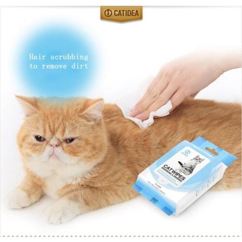 25 Pcs/lot Hypoallergenic Wipes Gentle Non-intivating Cleaning Paper Towels for Cats Deodorizing Grooming for Paws,Body,Butt