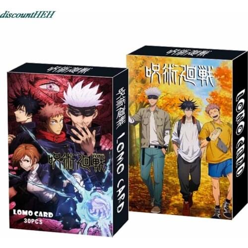 30Pcs/Set Anime Jujutsu Kaisen Lomo Card Mini Postcard Kids Gift Itadori Yuuji Gojou Satoru Fushiguro Megumi Kugisaki Nobara