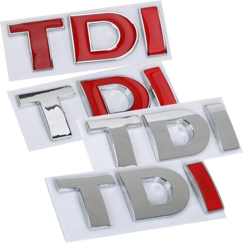 3D Metal Car Sticker TDI Logo Decal Turbo Direct Injection Emblem Badge for VW Golf JETTA PASSAT MK4 MK5 MK6