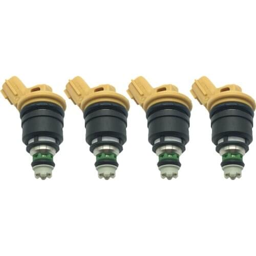 4Pcs 555cc Car Fuel injector for 16600-RR543 For 300ZX Z32 RB25DET VG30DETT SR20DET KA24 Yellow New