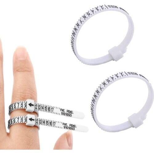 4Pcs US Ring Sizer Plastic Finger Ring Size Measure Tool Gauge Jewelry Sizing Belt for Women Men Kids