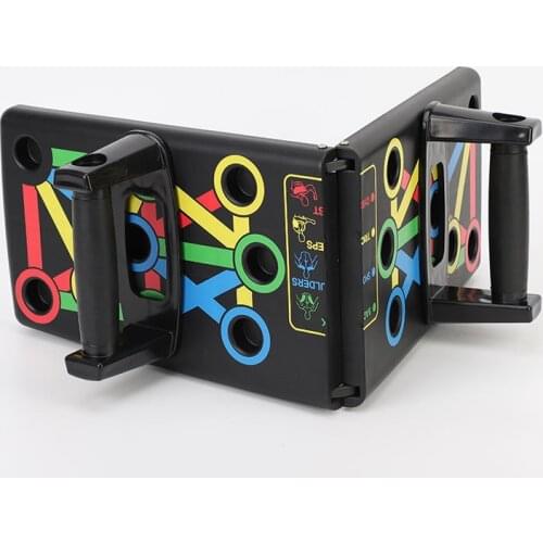 9 in 1 Push Up Board with Instruction Print Body Building Fitness Exercise Tools Men Women Push-up Stands For GYM Body Training