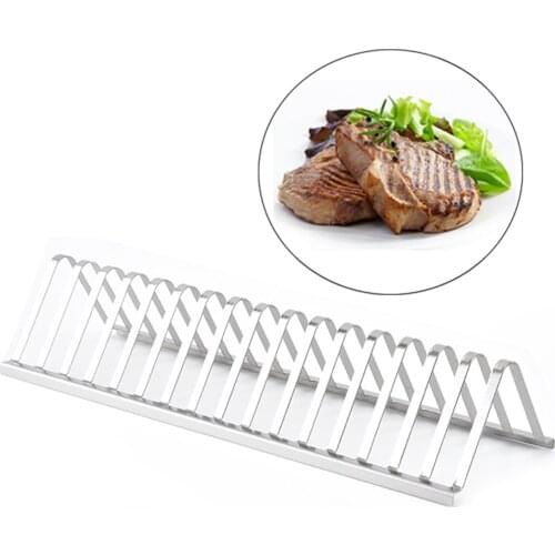 BBQ Grill Non-Stick Rib Rack Fits Spare Rib, Back Rib Grilling Stand Holder