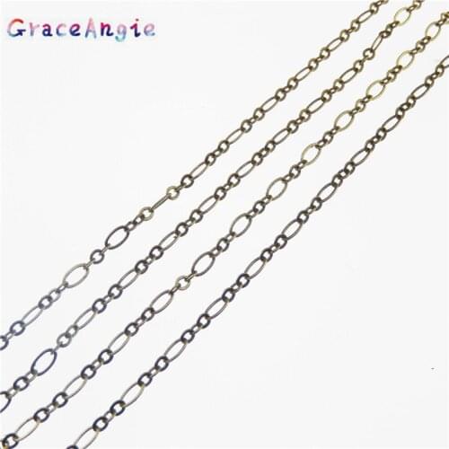 Chain Jewelry Vintage Antique Bronze Tone Bulk Factory Price In Stock Fashion Mens Jewelry Making Puzzle Chains Promotion