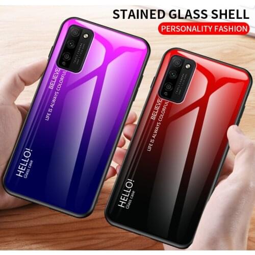 OUDINI For Huawei Honor 30 lite Cover Gradient Glass Case for Huawei Honor 30 lite Case