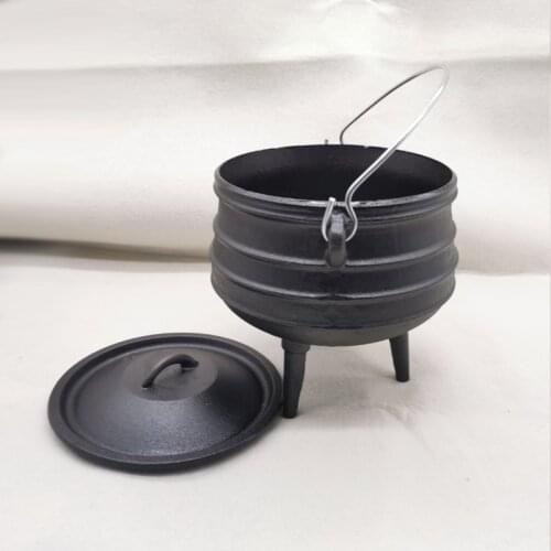 8# 18.5L Cast Iron Three-legged Cauldron South African Pot Potjiekos Tripod Cookware