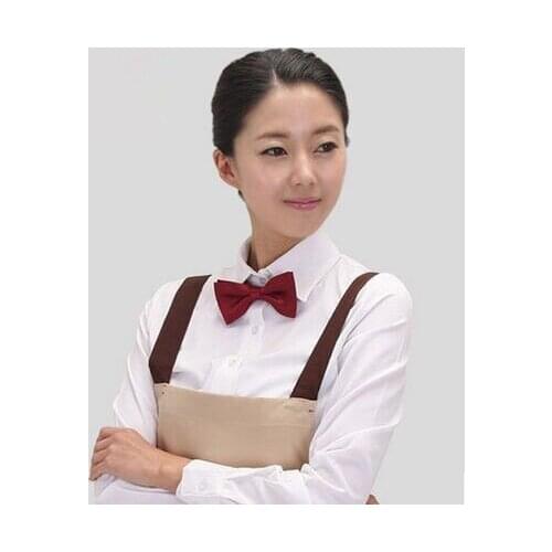 Hotel necktie hotel waiter neck tie restaurant waiter decoration accessories waiteress accessories