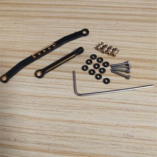 RC Car Aluminum Alloy High Fastening Steering Rod Set for 1/24 Axial SCX24 90081 RC Crawler Car Modification Part