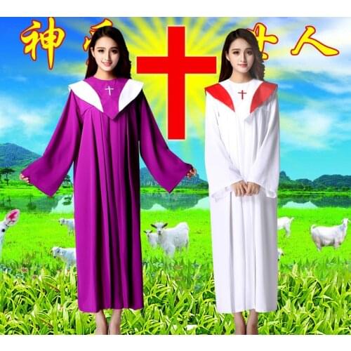 Halloween Cosplay Costume Jesus Class Service Wear Wedding Hymn Holy Garments Christian Church Choir Clothing Sing Robe 90