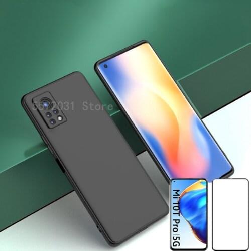 For Xiami 10T Pro Case Matte Slim Soft TPU Phone Cover For Mi 11T Funda With Screen Protector Glass