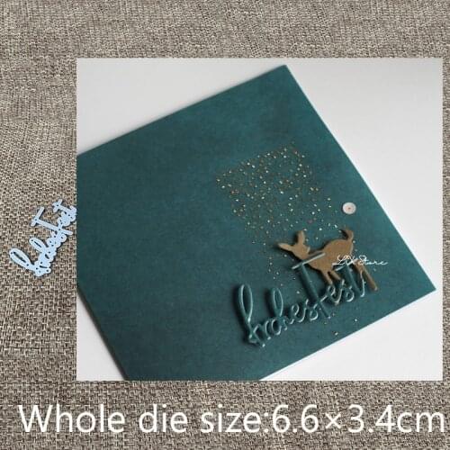 New Design Craft Metal Cutting Die cut dies German happy holiday decoration scrapbook Album Paper Card Craft Embossing die cuts