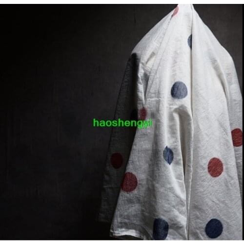 Micro-pleated texture linen shirt dress apparel fabric/half rice price