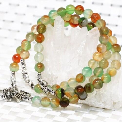 Multilayer Bracelets Natural Multicolor Agat Onyx 6mm Round Beads Charms Factory Price Wedding Party Pretty Gifts Jewelry B2221