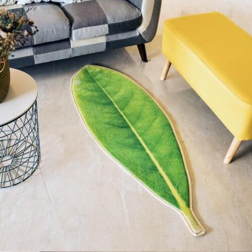 Soft leaves carpet 3D printing creative mat baby crawl antiskid LIVINGROOM bedroom bed beside tapetes soft cushion pad