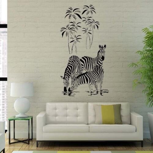 Zebra Sticker African Nursery School Wall Decor Lovely Animals Vinyl Wall Art Decal Home Decoration Bedroom Living Room
