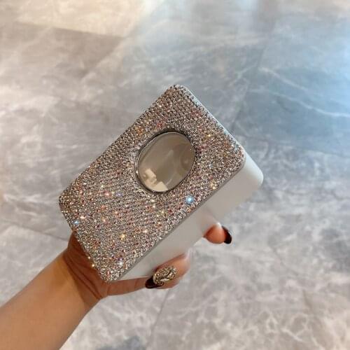 Sparkling Toothpaste Holder Automatic Toothpaste Squeeze Punch-free Wall Mounted Toothpaste Dispenser with Rhinestones Organizer