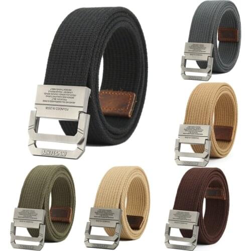 Nylon Canvas Belt men Army Tactical Belts Selling man Outdoor sport double buckle weave Nylon Canvas cowboy pants Belt
