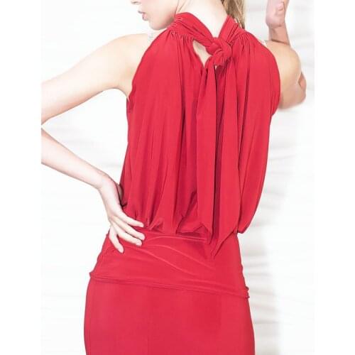 2018 New Sexy Women Sleeveless Ballroom Latin Dance Tops Cha Cha Samba Performance/ Practice Dancing Wear Accept Customize Size