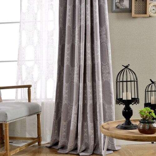 Modern Curtains for Living Room Windows Bedroom Tulle Custom Blackout Embroidered Fabric Curtains 2021