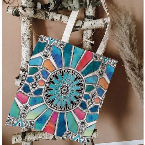 Tropical Abstract Print Pattern Hand Bags For Women Eco-Friendly Products Ladies Cosmetic Bag Shopping Bag Bolsa De La Compra