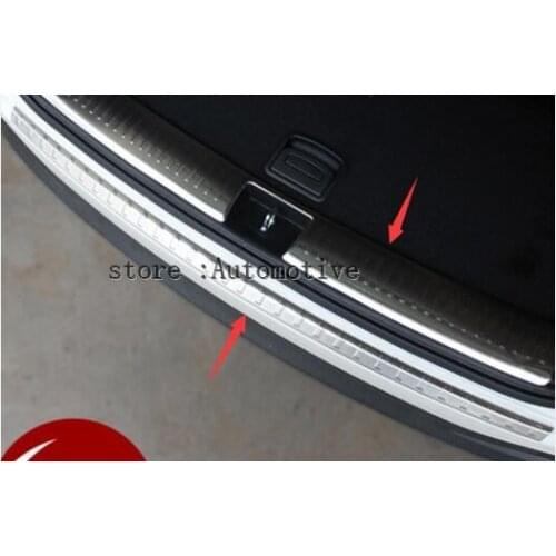 High Quality For KIA Sorento L 2015 2016 2017 Stainless Steel Accessories Rear Bumper Protector Sill Plate Cover Trim 2 Piece