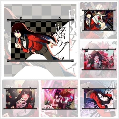 WTQ Kakegurui Jabami Yumeko Anime Manga Canvas Painting Retro Anime Posters Wall Decor Wall Art Picture Room Decor Home Deco