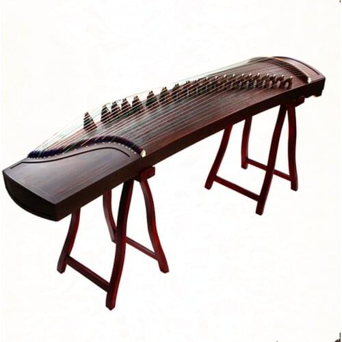 High Quality China Guzheng music Ebony Wood Blank embellish professional portable choose Zither 21 Strings With Full Accessories