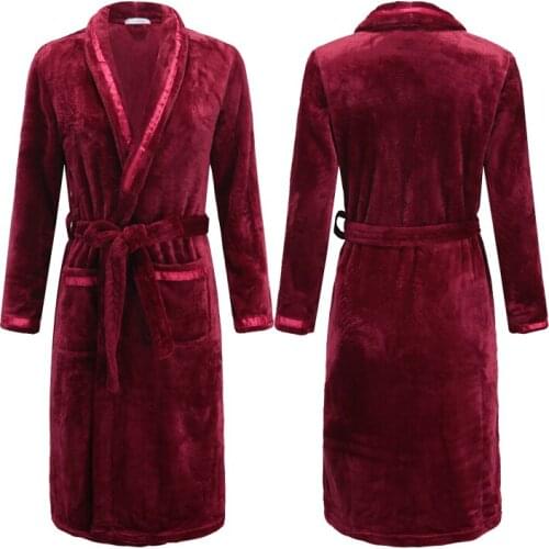H5935 Women Thickened Robes Flannel Nightgown Long Sleeve Autumn Winter Home Clothes Female Coral Velvet Warm Nightwear Bathrobe